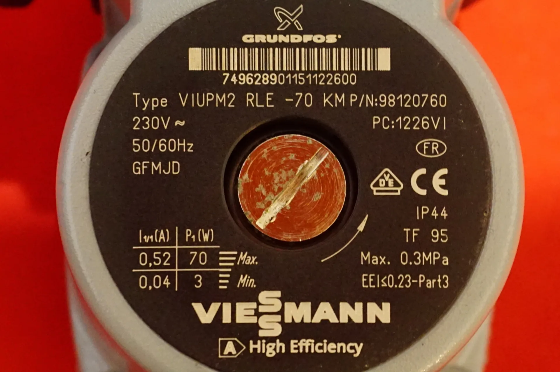 Grundfos / Viessmann VIUPM 2 RLE - 70 KM  Hocheffizienzpumpe