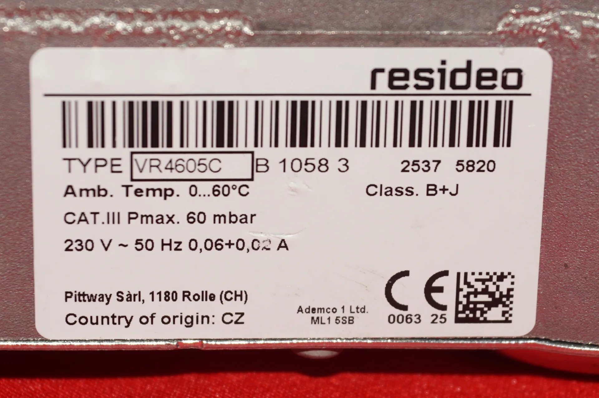 Honeywell Gaskombiregler VR4605C 1058 3