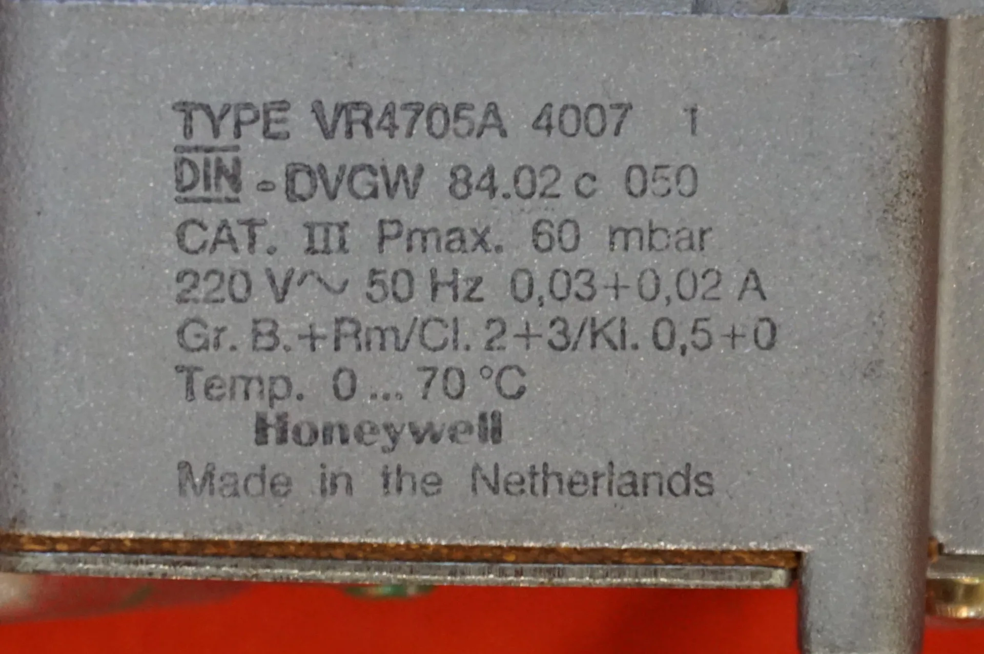 Honeywell Gaskombiregler VR4705A UNBENUTZT