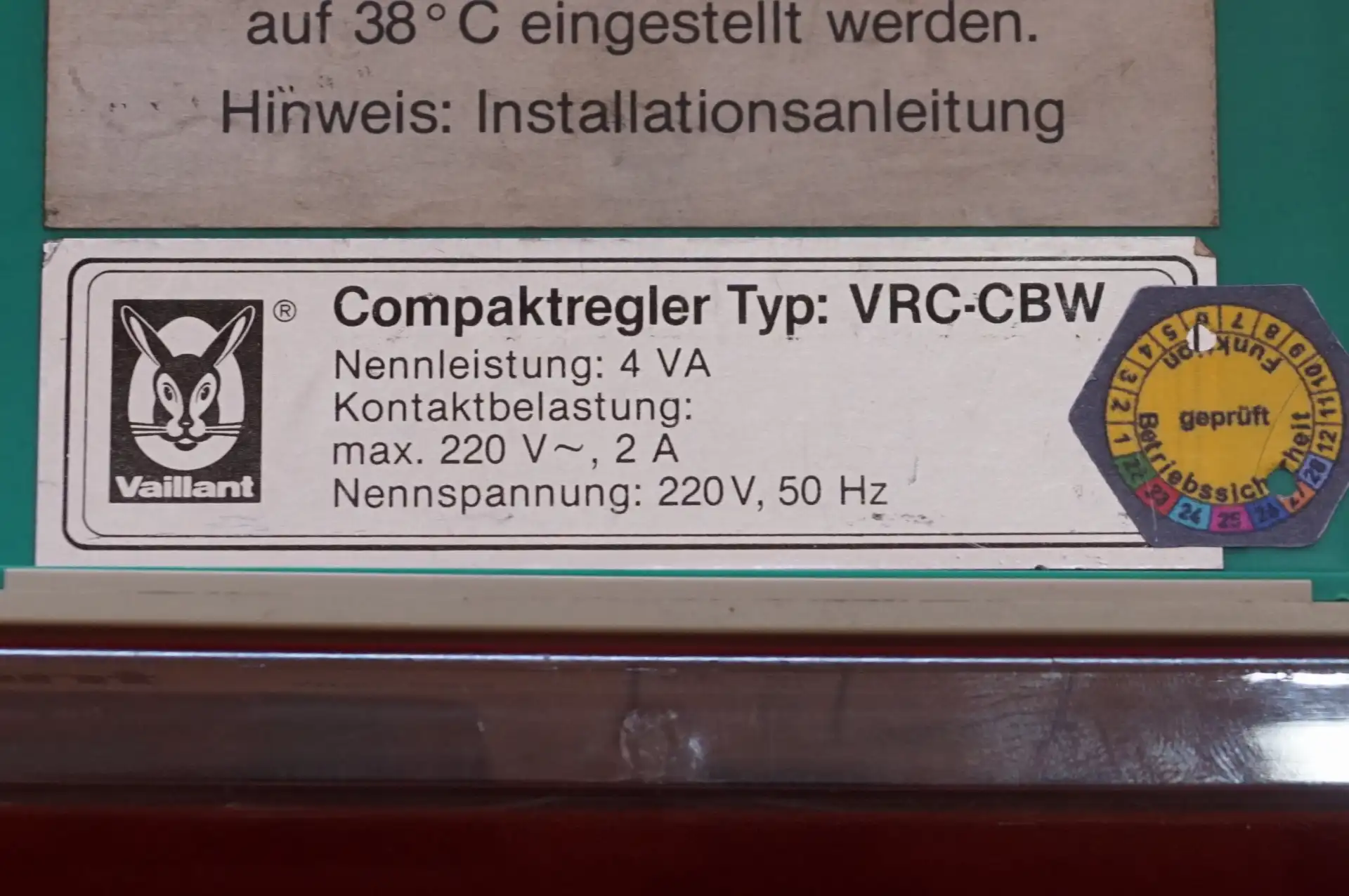 Vaillant VRC – CBW Heizungsregler