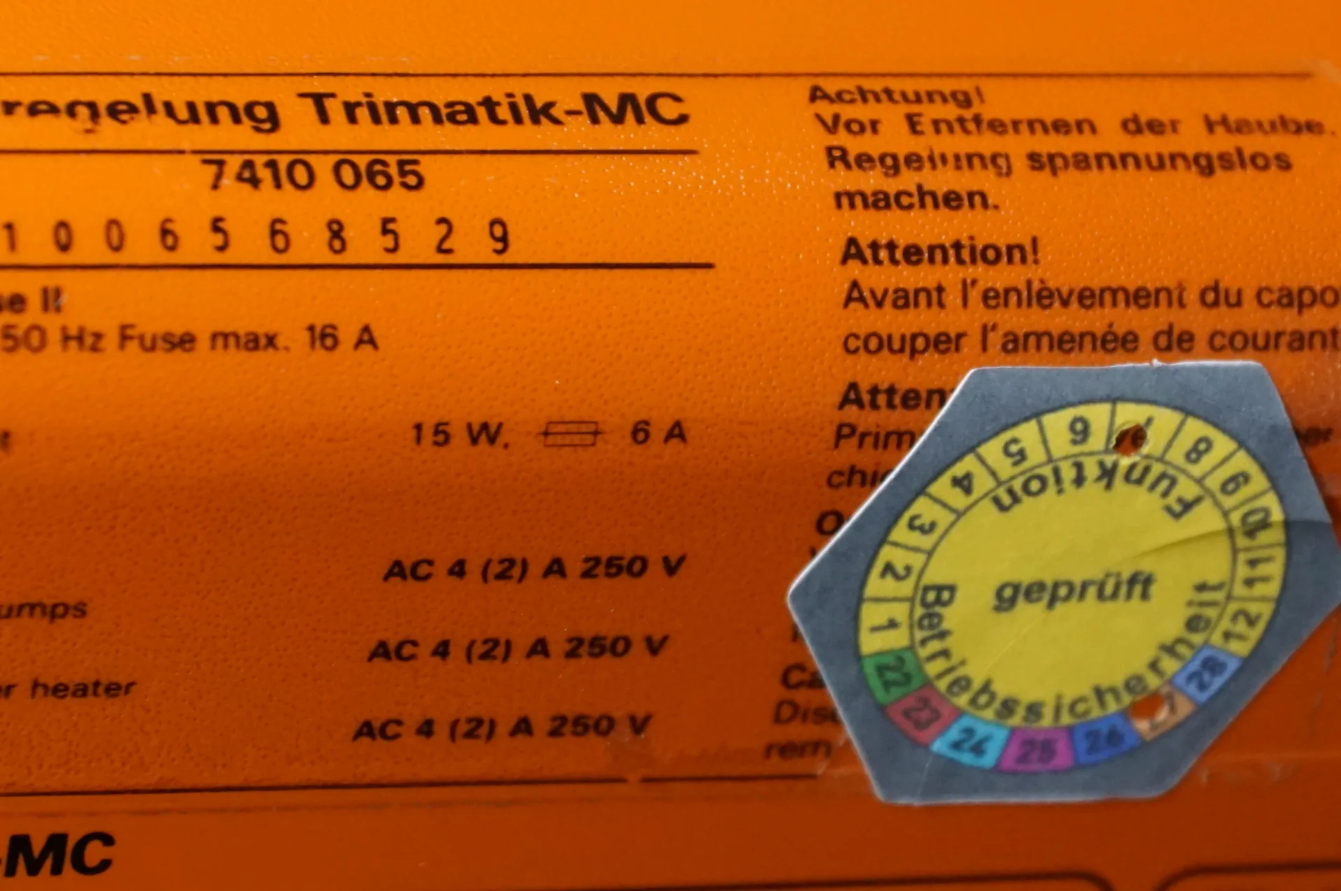 Viessmann Trimatik MC 7410065 – A Kesselregelung