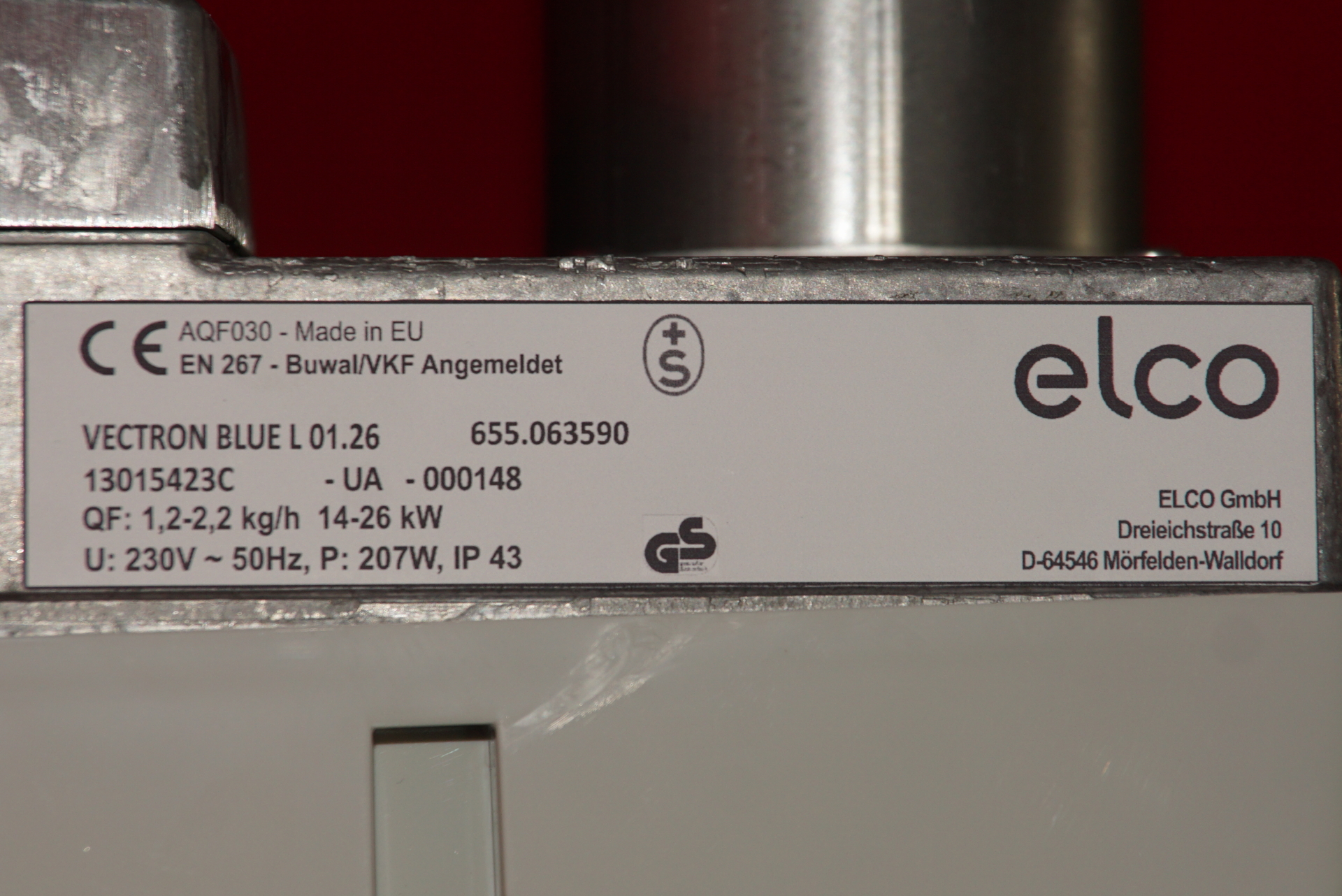 Elco Ölbrenner, Blaubrenner VECTRON BLUE L 01.26  14-26kw