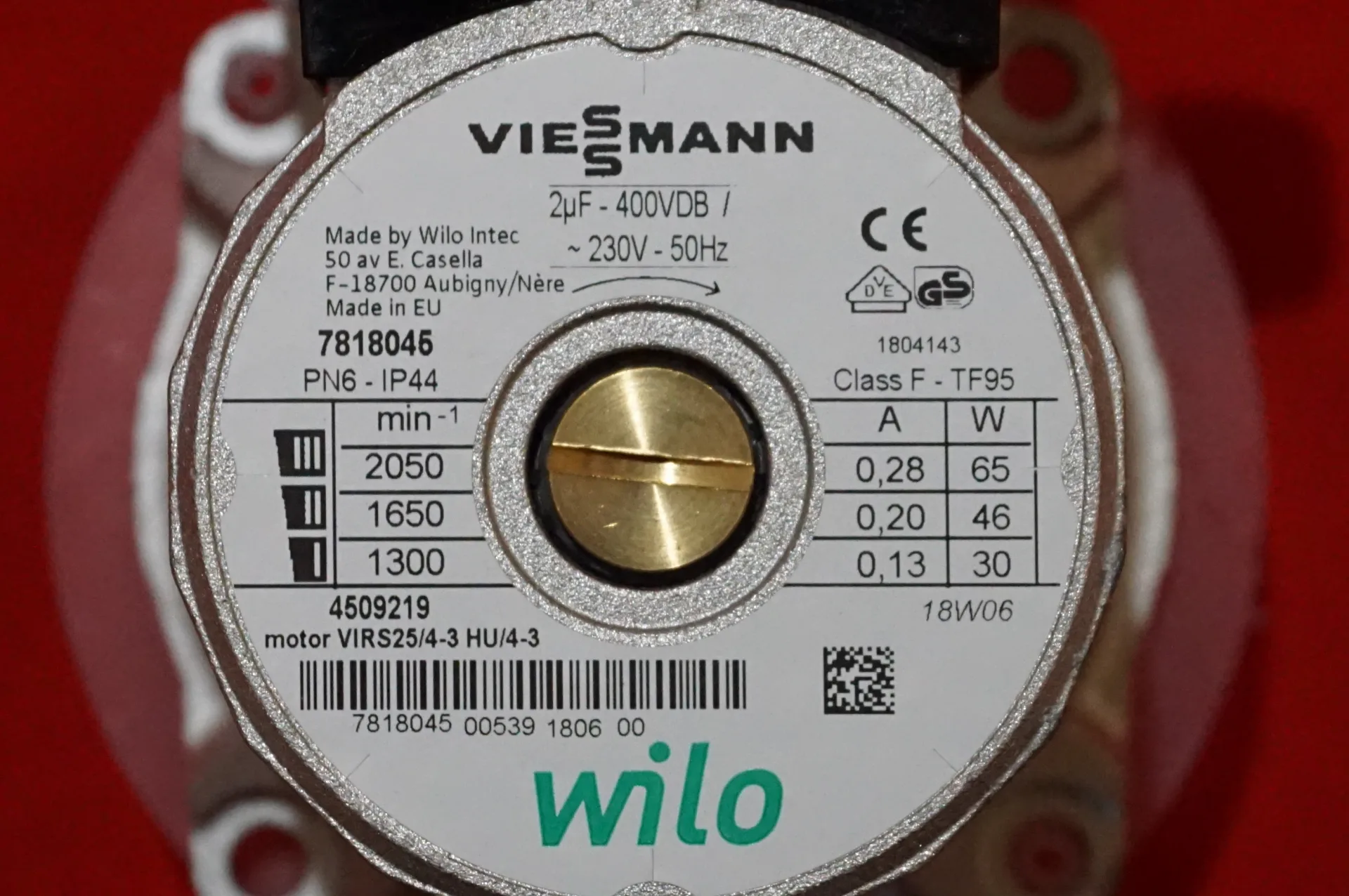 Wilo Heizungspumpe VIRS 25/4-3 HU4/3  NEU + OVP  Viessmann