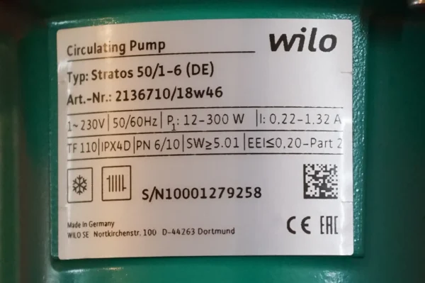 Wilo Stratos 50 /1-6 Heizkreispumpe – Bild 13