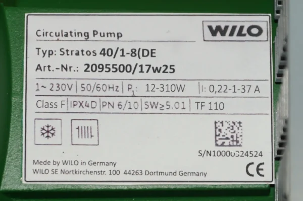 Wilo Stratos 40 /1-8 (DE) Heizkreispumpe – Bild 6