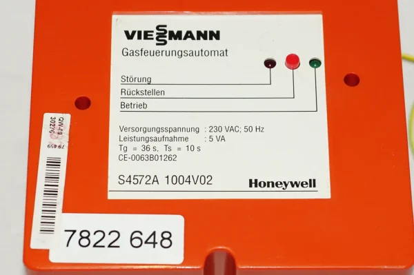Viessmann Honeywell Gasfeuerungsautomat 7822648 – Bild 4