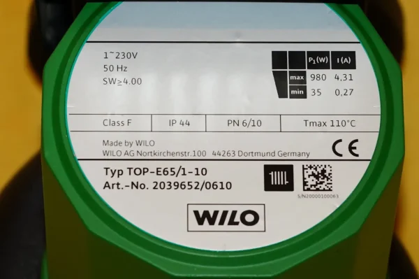 Wilo TOP E65/1-10 Heizkreispumpe – Bild 9