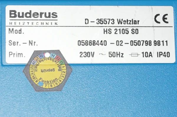 Buderus Logamatic HS 2105 SO Kesselregelung – Bild 4