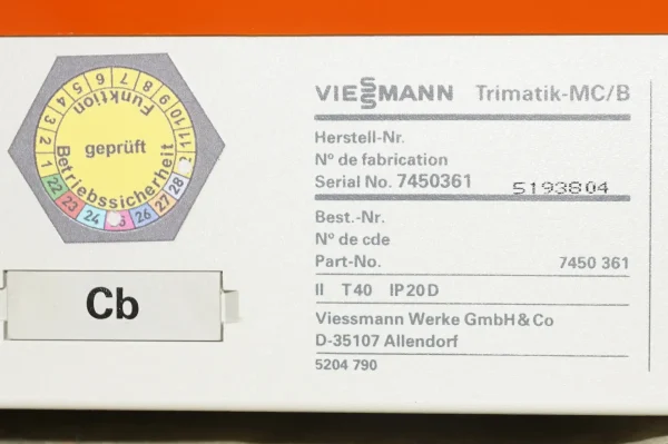 Viessmann Trimatik MC/B 7450361 Kesselregelung – Bild 5