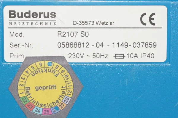 Buderus Logamatic R 2107 SO Kesselregelung – Bild 4