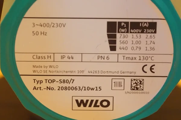 Wilo TOP S80/7 Heizkreispumpe – Bild 6