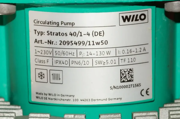 Wilo Stratos 40 /1-4 Hocheffizienzpumpe – Bild 13