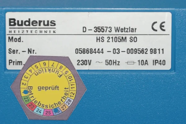 Buderus Logamatic HS 2105M SO Kesselregelung – Bild 4