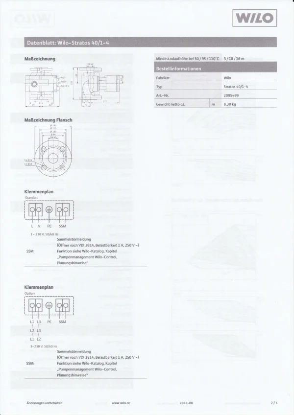 Wilo Stratos 40 /1-4 Hocheffizienzpumpe – Bild 18