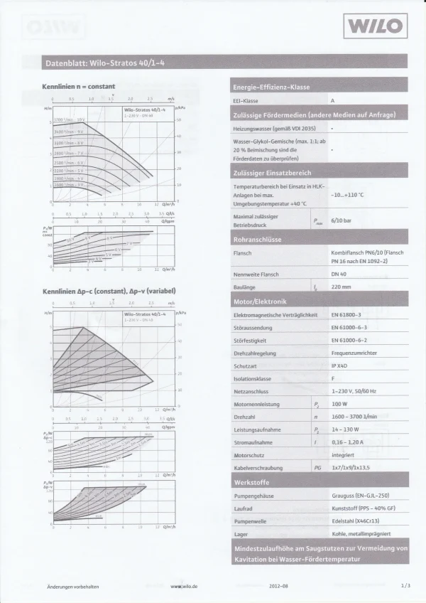 Wilo Stratos 40 /1-4 Hocheffizienzpumpe – Bild 19