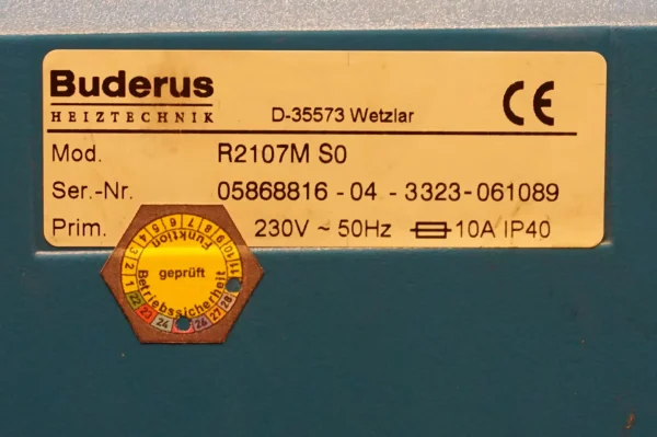 Buderus Logamatic R 2107M SO Kesselregelung Mischerregelung – Bild 4