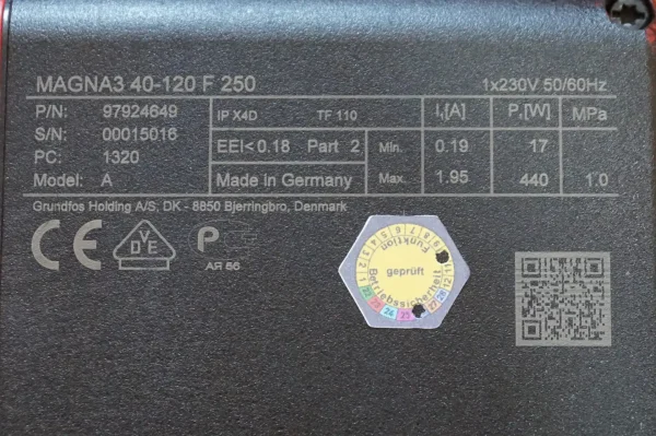 Grundfos Magna 3 40-120 F Heizungspumpe UNBENUTZT – Bild 8