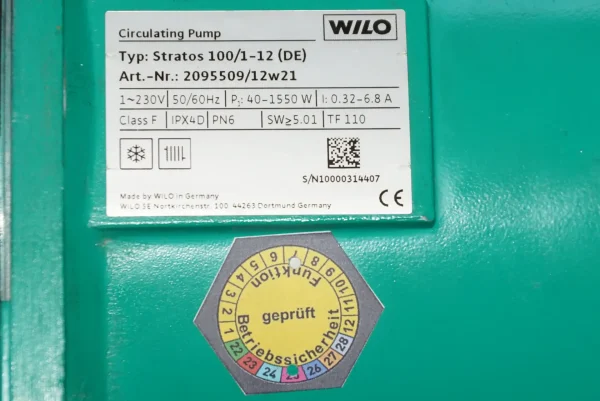 Wilo Stratos 100/1-12 DE Heizkreispumpe – Bild 12
