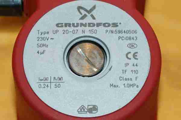 Grundfos UP 20 - 07 N 150mm Zirkulationspumpe Edelstahl Trinkwassergeeignet – Bild 6