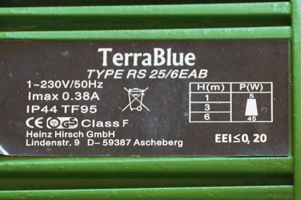 Hocheffizienz - Heizungspumpe Terra Blue 25/6 EAB 180 – Bild 8