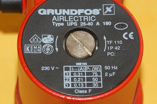 Grundfos UPS 25 - 40 A Heizungspumpe Airlectric – Bild 7