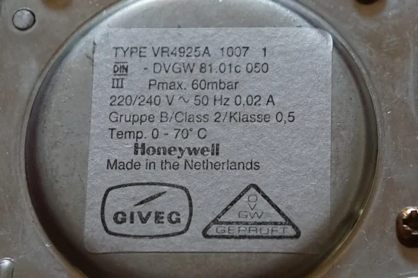 Honeywell Gaskombiregler VR 4925A – Bild 3