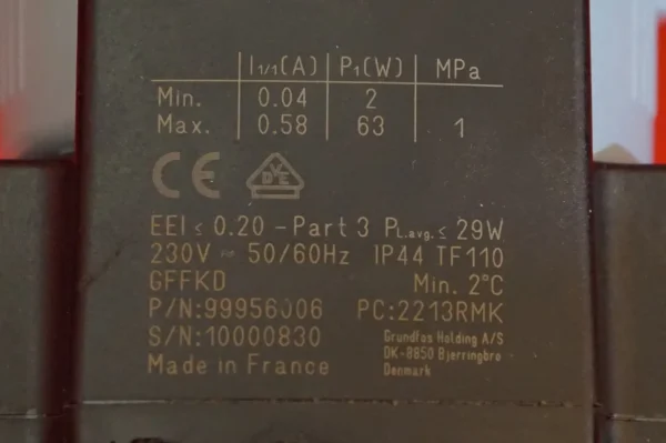 Grundfos UPM 4  25-75 180 Hocheffizienzpumpe – Bild 5