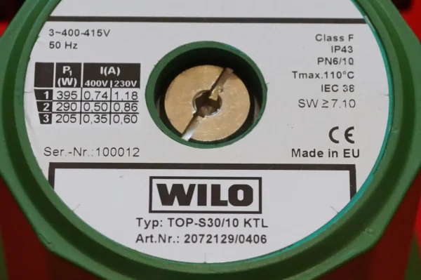 Wilo TOP S30/10 Heizkreispumpe UNBENUTZT – Bild 6