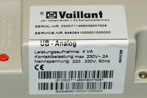 Vaillant VRC Calormatic UB Heizungsregler – Bild 5