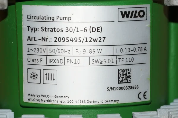 Wilo Stratos 30/1-6 Heizkreispumpe – Bild 10