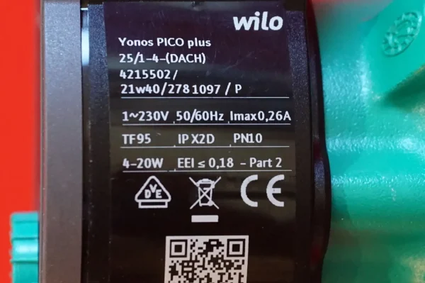 Wilo Hocheffizienzpumpe Yonos Pico Plus 25/1-4 – Bild 8