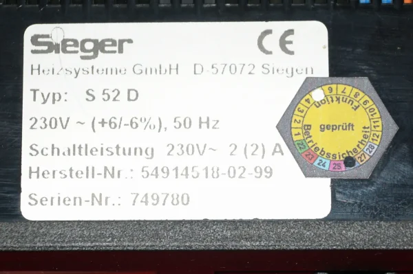 Sieger S 52D Kesselregelung – Bild 4