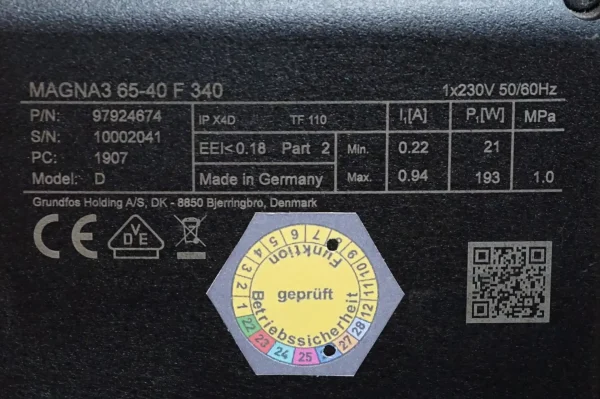 Grundfos Magna 3 65-40 F Heizungspumpe UNBENUTZT – Bild 13