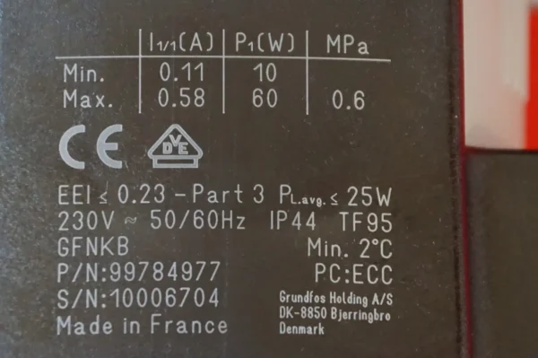 Grundfos Vaillant UPMO 15-60 Effizienzpumpe – Bild 8