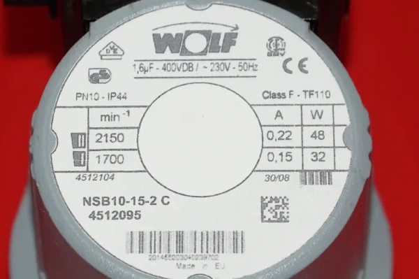 Wilo / Wolf NSB 10-15-2 C 130  Heizungspumpe – Bild 5