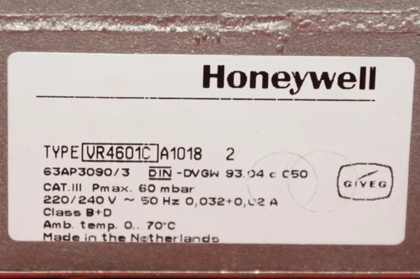 Honeywell Gaskombiregler VR4601C  UNBENUTZT – Bild 4